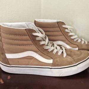 VANS sk8 hi, light brown/tan, sz 9.5